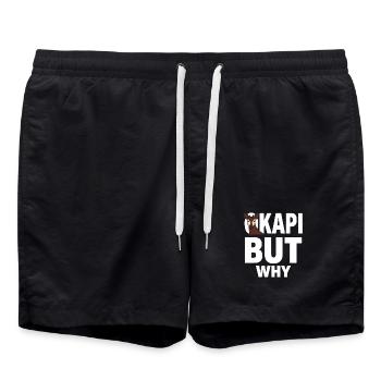 Okapi-liebhaber Okapi-tier Seltene Tierweltliebe - Badeshorts - Schwarz - Vorne - AI Model Male 185 light (185cm)
