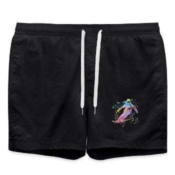 Alpine skiing Winter sports Nordic skiing - Swim Trunks - black - Front - AI Model Male 185 light (185cm)