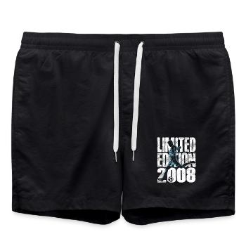 Football 2008 Birthday Kicker Edition - Swim Trunks - black - Front - AI Model Male 185 light (185cm)