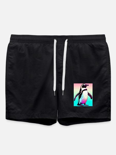 penguin - Swim Trunks - black