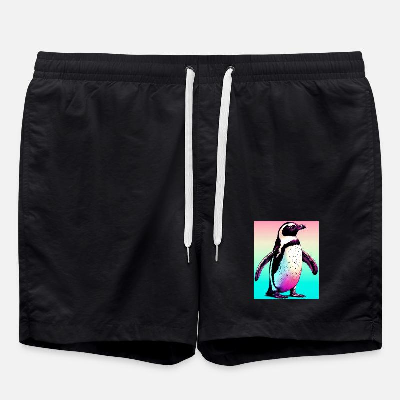 penguin - Swim Trunks - black