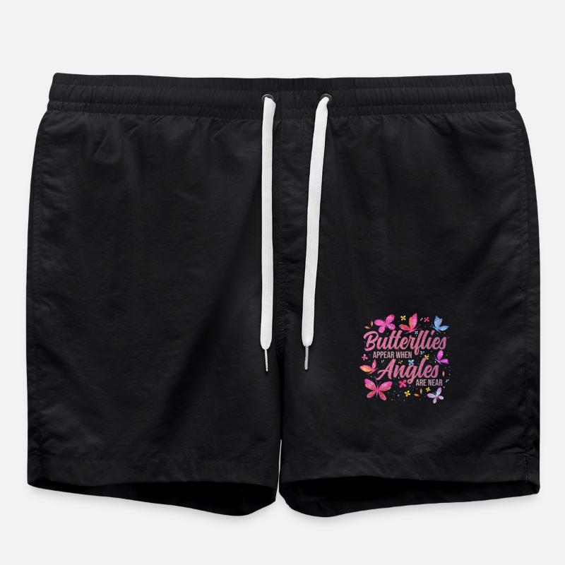 Jardin inspirant des papillons monarques - Short de bain - noir