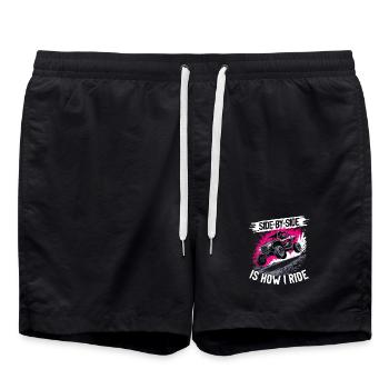 UTV Off Road Girl Woman 4 Wheeler Side by side - Badeshorts - Schwarz - Vorne - AI Model Male 185 light (185cm)