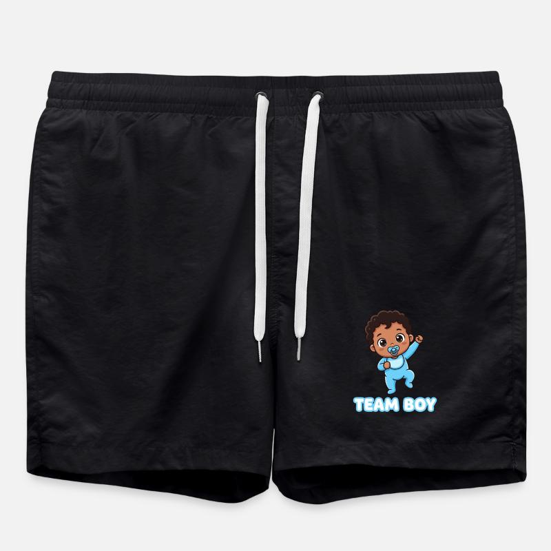 Team Boy Süßes Baby Design - Badeshorts - Schwarz
