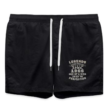 April 1966 - Badeshorts - Schwarz - Vorne - AI Model Male 185 light (185cm)