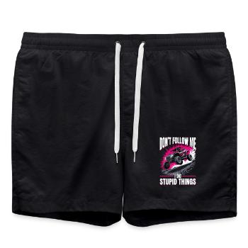 UTV Off Road Girl Woman 4 Wheeler Side by side - Badeshorts - Schwarz - Vorne - AI Model Male 185 light (185cm)