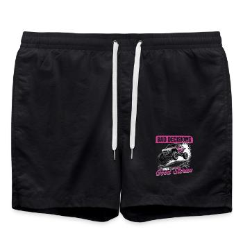 UTV Off Road Girl Woman 4 Wheeler Side by side - Swim Trunks - black - Front - AI Model Male 185 light (185cm)