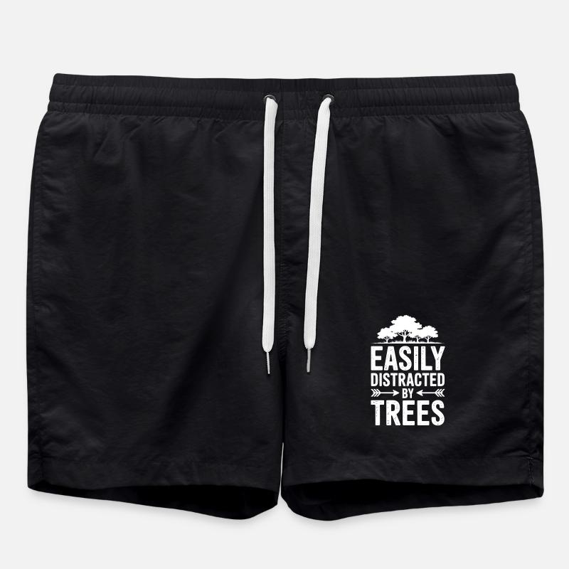 Arbres, Arbres, Arbres, Drôles d’Arbres, Cadeau - Short de bain - noir