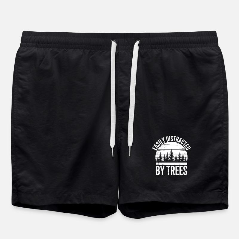 Arbres, Arbres, Arbres, Drôles d’Arbres, Cadeau - Short de bain - noir