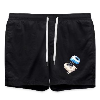 Conception de la batteuse à main à la crème fouettée - Short de bain - noir - Devant - AI Model Male 185 light (185cm)