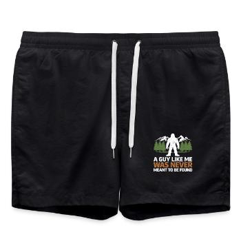 Bigfoot Sasquatch Yeti Cryptid Creatures Big Foot - Swim Trunks - black - Front - AI Model Male 185 light (185cm)