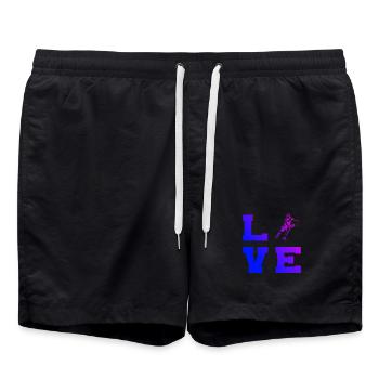 Pickleball Community Idea for Pickleball Game Fans - Swim Trunks - black - Front - AI Model Male 185 light (185cm)