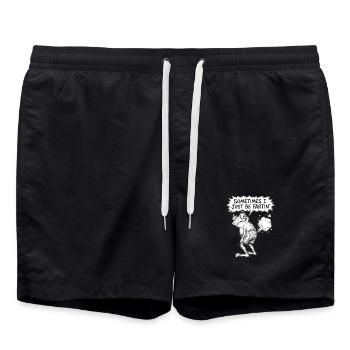 T-shirt du Moment Pet Dino - Short de bain - noir - Devant - AI Model Male 185 light (185cm)