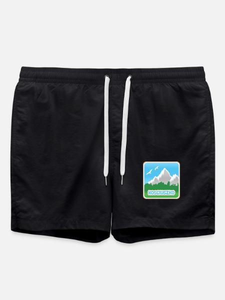 Kosciuszko als Berg - Badeshorts - Schwarz