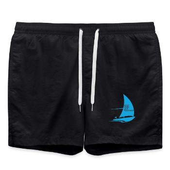 Regatta Sailing Shirt Sailboat Yacht Sailing Crew - Swim Trunks - black - Front - AI Model Male 185 light (185cm)