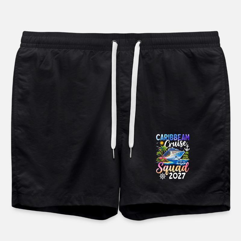 Caribbean Cruise Squad 2027 - Swim Trunks - black