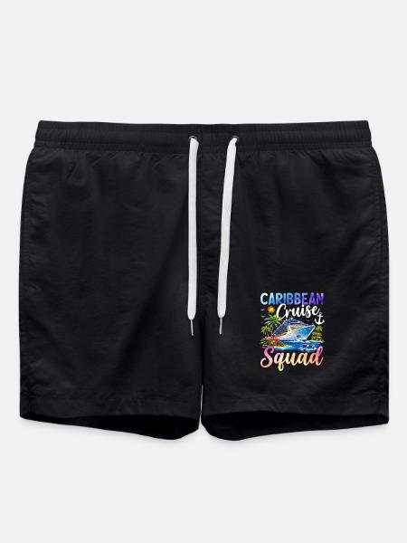 Caribbean Cruise Squad - Swim Trunks - black