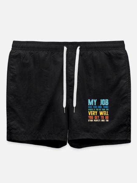 Work joke: You do the job well - Swim Trunks - black