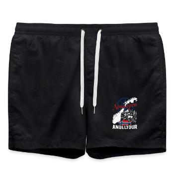 Norway Fishing Trip - Angler Gift - Swim Trunks - black - Front - AI Model Male 185 light (185cm)