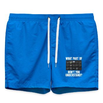 Airplane Flight Pilot Airplane Airline - Swim Trunks - cobalt blue - Front