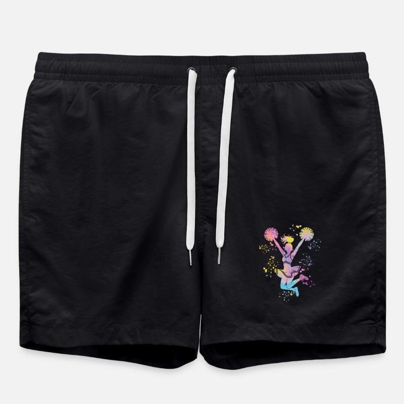 Cheerleader Cheer Mom Cheerleading - Swim Trunks - black