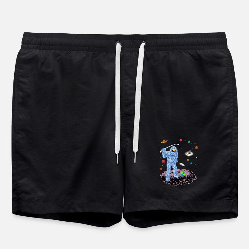 Chemise de golf spatial Astronaute - Short de bain - noir