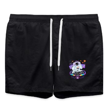 T-shirt DJ Astronaute - Short de bain - noir - Devant - AI Model Male 185 light (185cm)