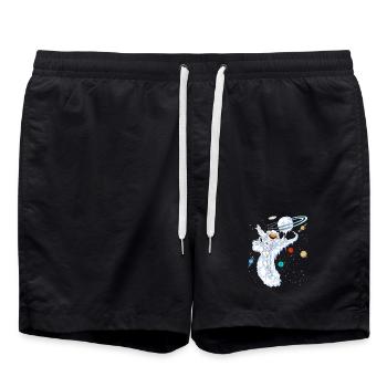 Télé-shirt Astronaut Skiing Planet - Short de bain - noir - Devant - AI Model Male 185 light (185cm)