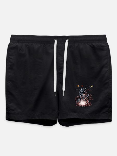 Astronaut Punch Galaxy Shirt - Swim Trunks - black