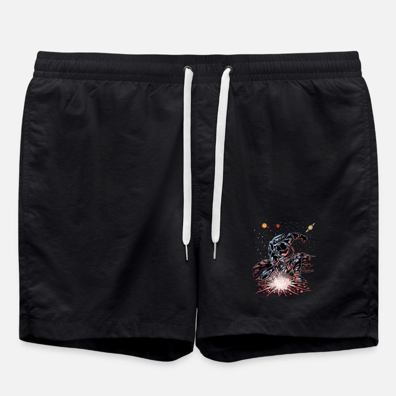 Télé-shirt Astronaut Punch Galaxy - Short de bain - noir