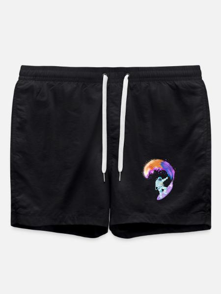 Chemise spatiale de surf d’astronaute - Short de bain - noir