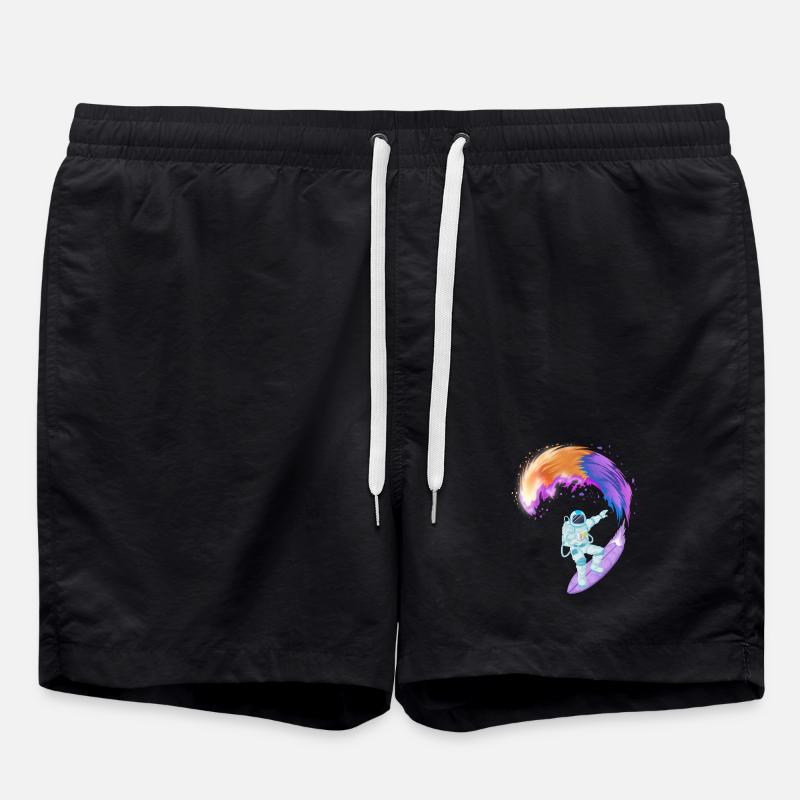 Chemise spatiale de surf d’astronaute - Short de bain - noir