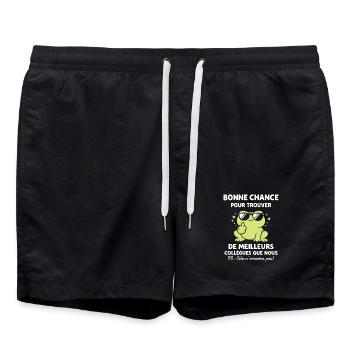 Bonne chance pour trouver de meilleurs collègues - Short de bain - noir - Devant - AI Model Male 185 light (185cm)