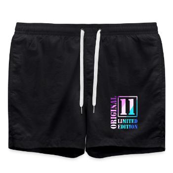 11. Geburtstag Junge Mädchen 11 Limited Edition - Badeshorts - Schwarz - Vorne - AI Model Male 185 light (185cm)