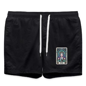 Hera Tarot Card - Swim Trunks - black - Front - AI Model Male 185 light (185cm)
