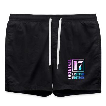 17e anniversaire Garçon Fille Adolescent Original 17 - Short de bain - noir - Devant - AI Model Male 185 light (185cm)