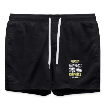 Chauffeur de bus Chauffeur de bus scolaire Pub bus à impériale - Short de bain - noir - Devant - AI Model Male 185 light (185cm)
