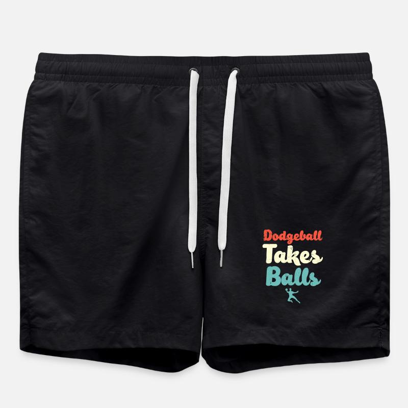 Völkerball braucht Bälle - Badeshorts - Schwarz