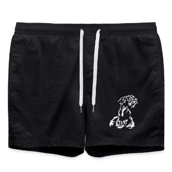 Cesky Terrier « Édition noire » - Short de bain - noir - Devant - AI Model Male 185 light (185cm)