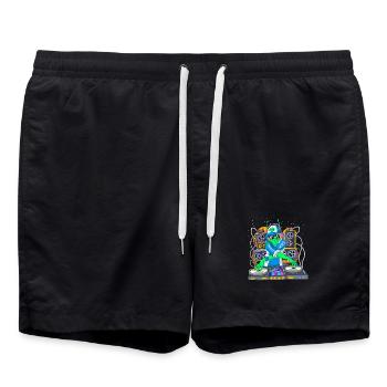 DJ Alien Space Music Producer Tech Art - Swim Trunks - black - Front - AI Model Male 185 light (185cm)