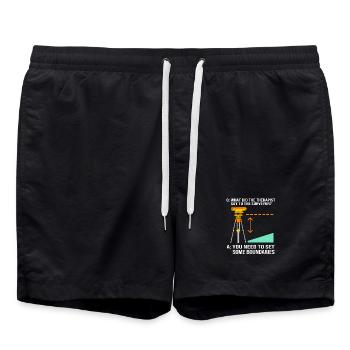 Landvermesser - Badeshorts - Schwarz - Vorne - AI Model Male 185 light (185cm)