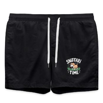 Sniffari Time Dog Nose Work Fun - Swim Trunks - black - Front - AI Model Male 185 light (185cm)