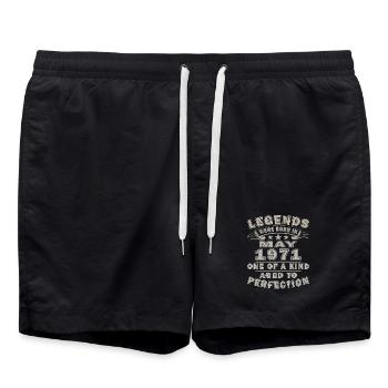Mai 1971 – mai 1971 - Short de bain - noir - Devant - AI Model Male 185 light (185cm)
