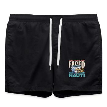 Get Ship Faced Nauti Party Cruise - Swim Trunks - black - Front - AI Model Male 185 light (185cm)