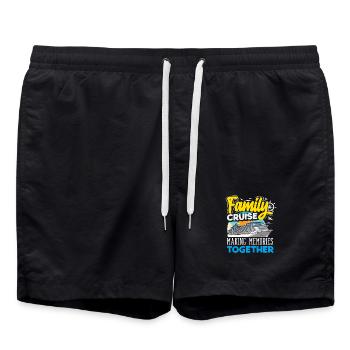 Family Cruise Making Memories Together - Swim Trunks - black - Front - AI Model Male 185 light (185cm)
