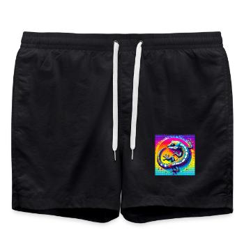 Gecko - Badeshorts - Schwarz - Vorne - AI Model Male 185 light (185cm)