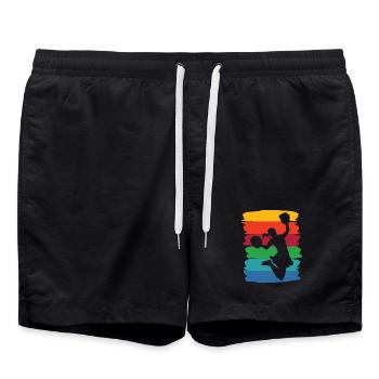 Cheerpom pom girls Mom Cheerleading - Short de bain - noir - Devant - AI Model Male 185 light (185cm)