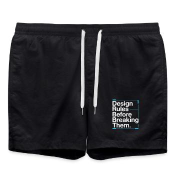 Éducateur designer : Règles de conception avant l’éducateur artistique - Short de bain - noir - Devant - AI Model Male 185 light (185cm)
