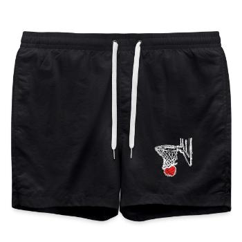 Dunk au cerceau en forme de cœur - Short de bain - noir - Devant - AI Model Male 185 light (185cm)