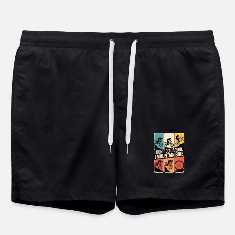 VTT, Descente, Action du cyclisme - Short de bain - noir